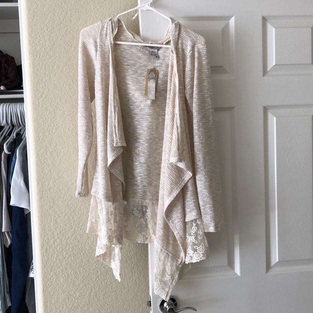 Creme colored cardigan